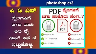How  to lock PDF file in photoshop and set the password.