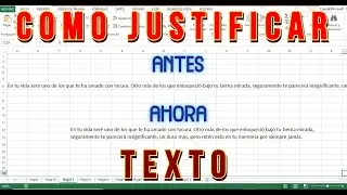 Como JUSTIFICAR un TEXTO en excel