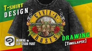 GUNS N' ROSES เอาโลโก้เขามาวาดเล่น ปู๊น ปู๊น #gunsnroses  #funny #illustration #art #logo #design