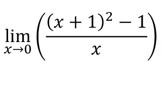 Limit of (x+1)^2 - 1 / x as x approaches 0