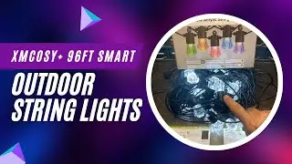 XMCOSY+ 96FT Smart Outdoor String Lights | Color Changing LED Patio Lights