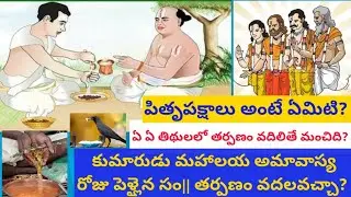 మహాలయ అమావాస్య 2022/పితృపక్షాలు 2022/mahalaya amavasya 2022/pitru paksham2022/mahalaya pakshalu 2022