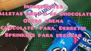 Postre bolitas de chocolate o de oreo niños
