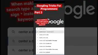 Googling Tricks For Programmers | Part 3 #programming #coding
