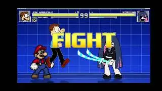 mugen Jon Arbuckle & Mario vs Stocking mugen Requested 96