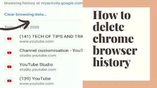How to delete chrome browser history latest trick😯😯😯
