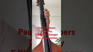 循環のベースソロ Dexterity(F Rhythm Changes Solo Transcription) Paul Chambers #bass #basssolo #jazz