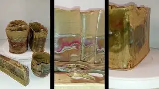 Studio Pottery 4pc Bathroom Set Signed by Buie Hancock Gatlinburg, TN Vintage