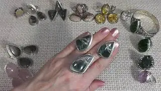THE STONE TALE CONTINUES! CITRINE, CHROME DIOPSIDE, LABRADOR... 925 SILVER. HANDMADE