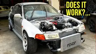 LANCER FWD TO RWD CONVERSION FIRST START! | PT24