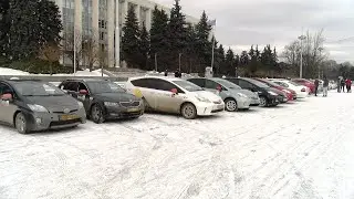 Протест водителей такси