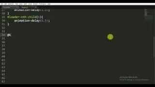 #17  MAKE PURE CSS3 ANIMATIONS/PRELOADER...