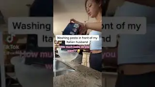 Washing pasta in front of my Italian husband 😂 