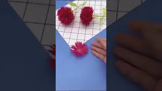 Как сделать красный цветок легко! 