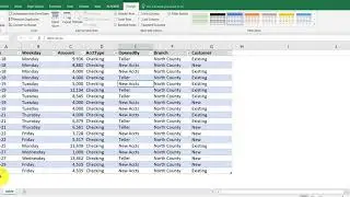 Create tables in Excel from existing data