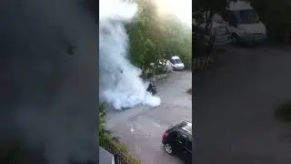 Kawasaki Z1000  burn-out