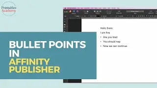 How to Create a List with Bullet Points - Affinity Publisher