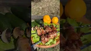 Грибы в беконе🥓😍 #вкуснаяеда #bacon #готовканаприроде #природа #food #foodblogger #foodlover