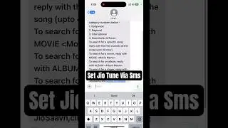How To Set Jio Tune Via Sms 