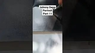 🎨 Teil 11: "Portrait von Johnny Depp entsteht" 🎨  #Kunst #Porträtmalerei #JohnnyDepp #Freiluftkunst