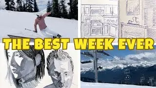 Art Vlog: what I drew in a week while at ski camp