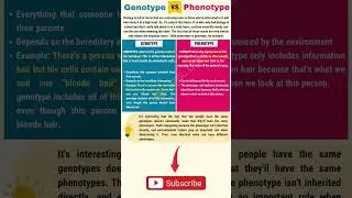 Learn English Vocabulary - Genotype vs Phenotype 