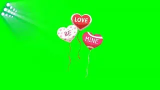 Heart in green screen video   flying heart   blusting heart  blowing hear