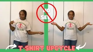 NO SEW | EASY Upcycle | DIY Scissors ONLY T-Shirt Transformation | ✨Holiday Edition✨