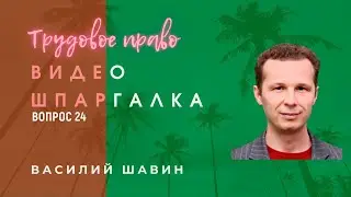 Видео-шпаргалка 24. Трудовое правоотношение: понятие, субъекты