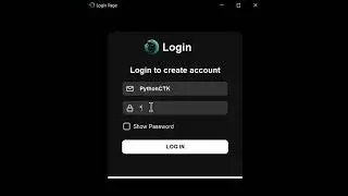 Login Page with Python CustomTkinter 