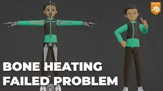 How to fix Bone heat weighting Failed Problem|| Blender 3.2