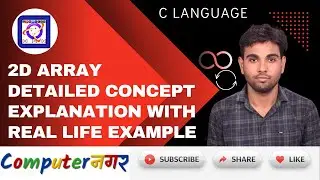C Programming Tutorial: One Shot Explanation of 2D Arrays with Program and Detailed Concepts