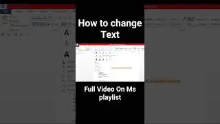 ms Word Text Formating | #msword #office2016