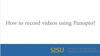 How to record using Panopto