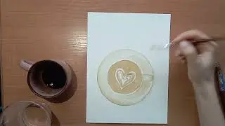 Чашка кави з серцем, малюнок кавою | Painting a cup of coffee