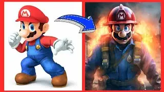 SUPER MARIO BROS Characters as FIREMAN
