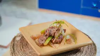 Make miniature beef stir fry green onion | How to make ginger and scallion beef stir-fry.