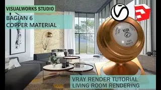 HOW TO MAKE COPPER MATERIAL IN VRAY NEXT FOR SKETCHUP  TUTORIAL - LIVING ROOM RENDERING