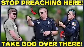 Drama Unfolds: FAKE Christian Dials COPS on Street Preacher!