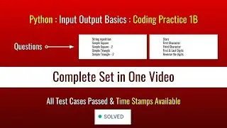 Python Input Output Basics: Coding Practice 1B | 