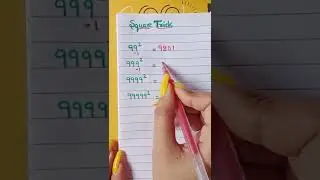 Square trick | maths #short #youtubeshorts #viralshort
