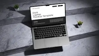 Dark MacBook Air Mockup Template | After Effects