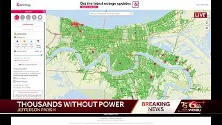 Power outages across Southeast Louisiana