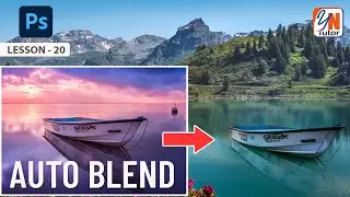 How To Use Auto Blend in Photoshop Exercise No. 20 | Photoshop for Beginners| YN Tutor