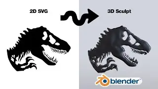 How to convert a 2D Path Shape into a 3D sculpted Mesh (Blender&Photoshop)