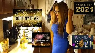 2021 Celebrating new year - Happy new year to family and friends - Nyttårsfeiring