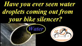 Water droplets from bike silencer | Royal Enfield