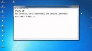 Batch Scripting - 6 - Directors, Del, and Ren