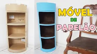 DIY - MÓVEL REDONDO DE PAPELÃO/ Priscila Peçanha