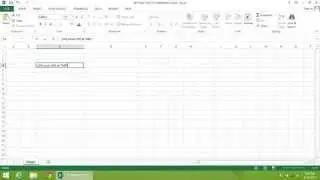 Excel  2013 Tutorial - How to Set Text to Sentence Case